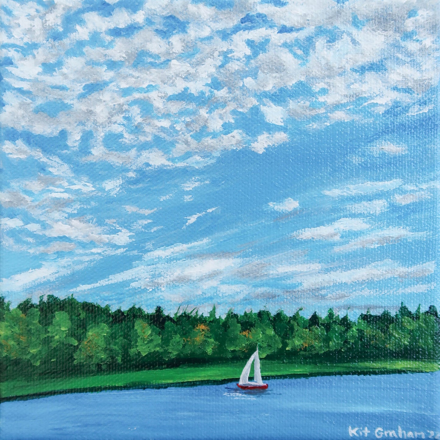 Sailboat in the River Basin